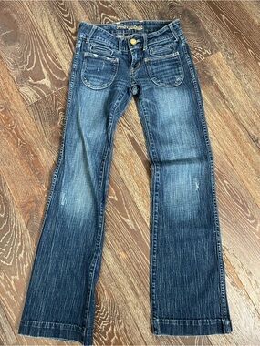 Y2K American Eagle Outfitters Dark Blue Flare Jeans
